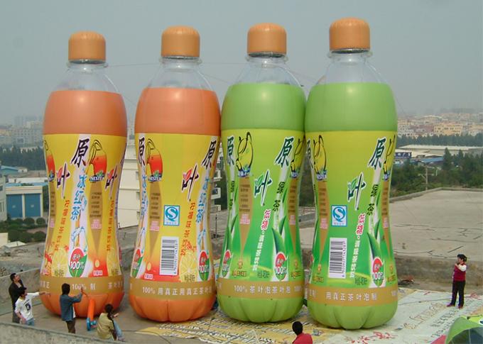 Prodotti gonfiabili di pubblicità della bottiglia del succo d'arancia con stampa completa su misura
