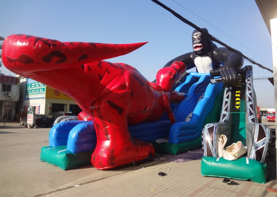 Porcellana Grande Dianosaur e acquascivolo gonfiabile commerciale di King Kong per il parco di divertimenti fornitore