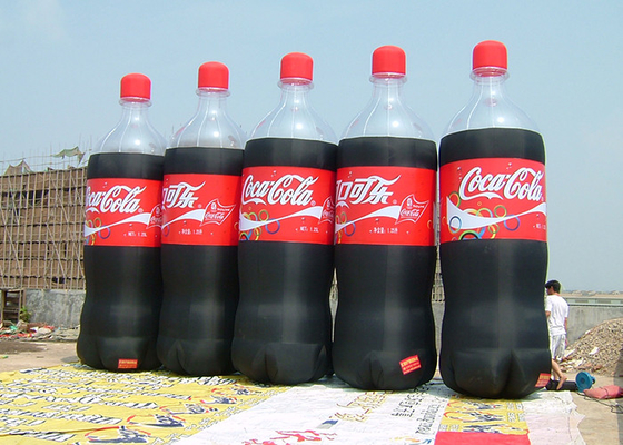 Porcellana Coca Cala bottiglia di birra gonfiabile nero/rossa con 2 - 3 minuti gonfiano/sgonfiano fornitore