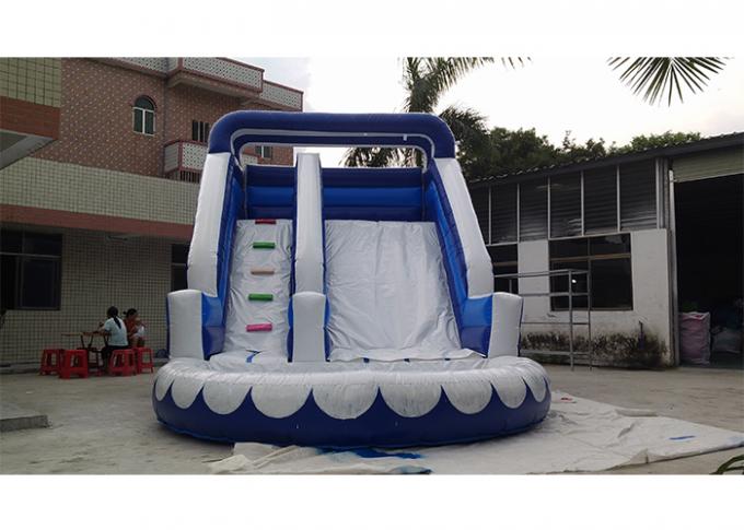 acquascivolo gonfiabile gigante blu di Commercia del campo da giuoco degli adulti e dei bambini del PVC di 0.55mm per il partito