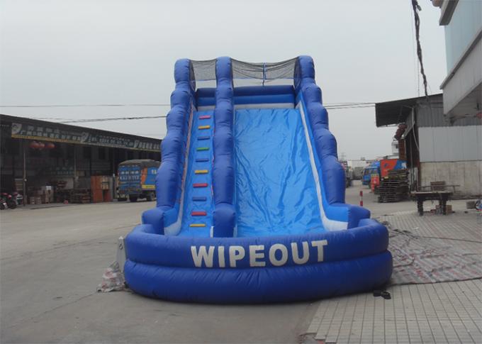 Scorrevole gigante gonfiabile del PVC di Wipeout con lo stagno/acquascivolo gonfiabile per i bambini e gli adulti