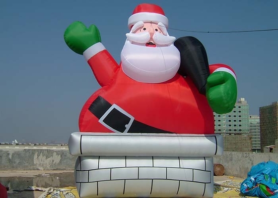 Porcellana Prodotti gonfiabili svegli all'aperto Santa di pubblicità che annuncia Claus fornitore