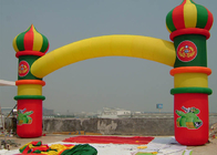 Affitto gonfiabile dell'arco di doppi strati con Baloon in giallo/verde/rosso