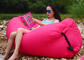 Sedia gonfiabile dell'airbag di rosa all'aperto di piegatura per gli affitti 260 * 70CM della spiaggia fornitore